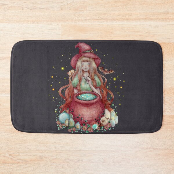 Item preview, Cute witch brewing magical potion designed and sold by Denise, Denisn't.