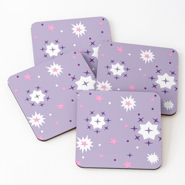 Item preview, White stars on light purple background designed and sold by VivianVirtue.