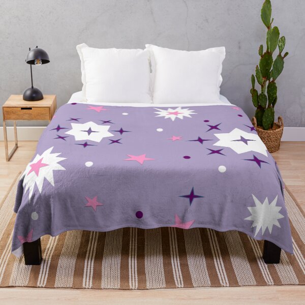 Item preview, White stars on light purple background designed and sold by VivianVirtue.