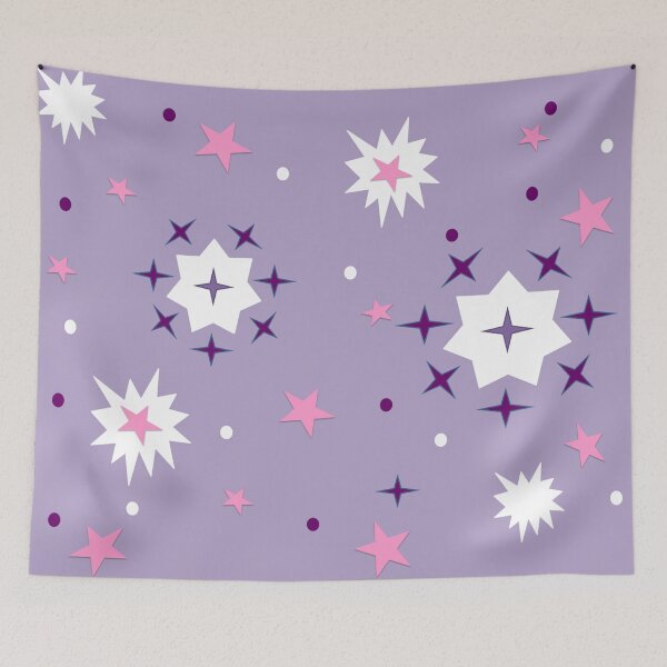 Item preview, White stars on light purple background designed and sold by VivianVirtue.