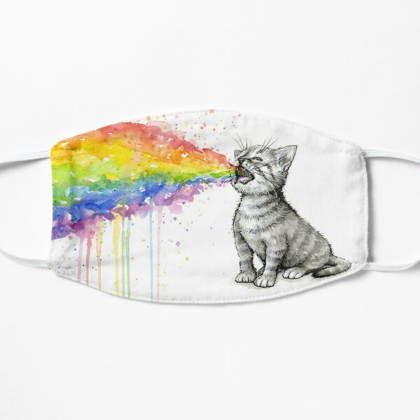 Cat Tastes the Grumpy Rainbow Leggings by Olechka