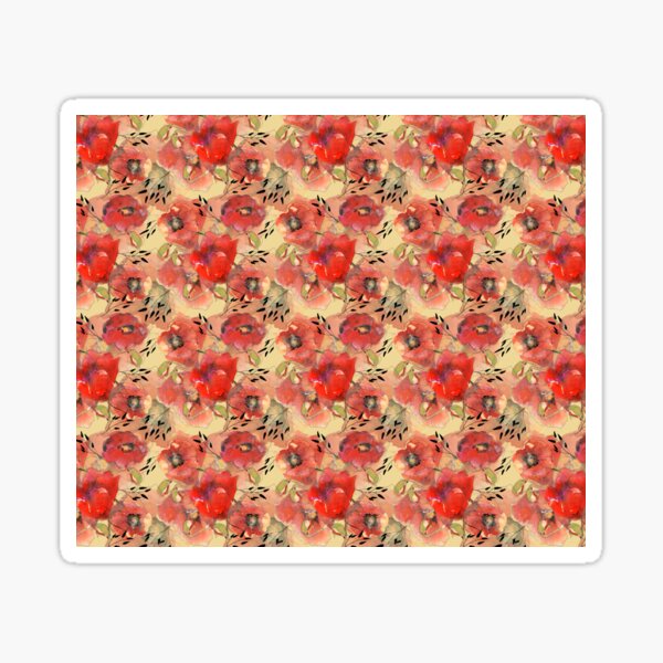 Roter Mohn Sticker