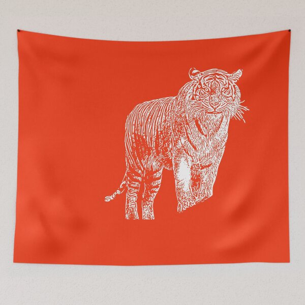 Item preview, Bengal Tiger White Outline designed and sold by designsasstultd.