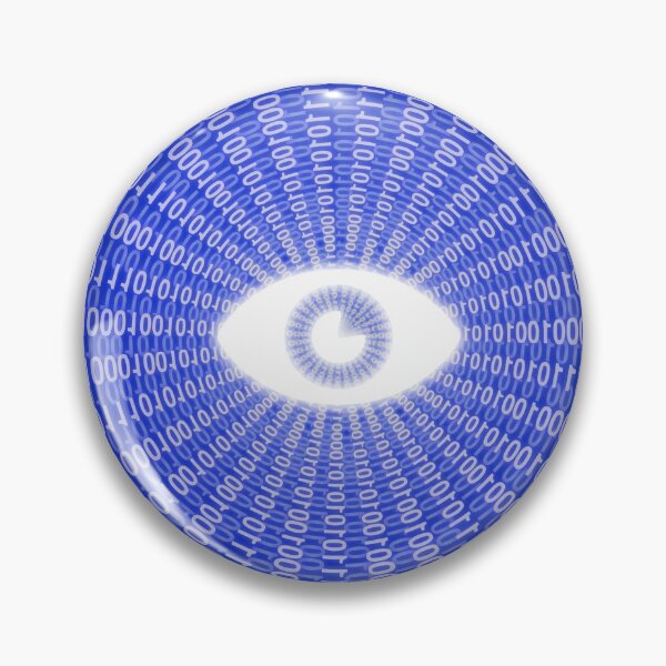 Item preview, Digital eye in blue data stream designed and sold by NerdySherds.