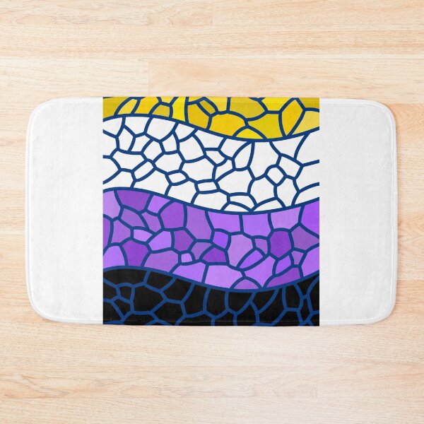 Item preview, Stained Glass Nonbinary Flag designed and sold by kpccrafty.
