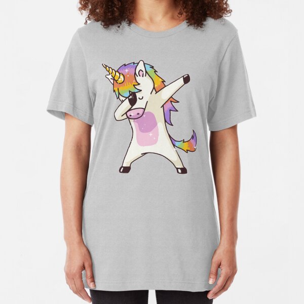 Unicorn Dabbing Slim Fit T-Shirt