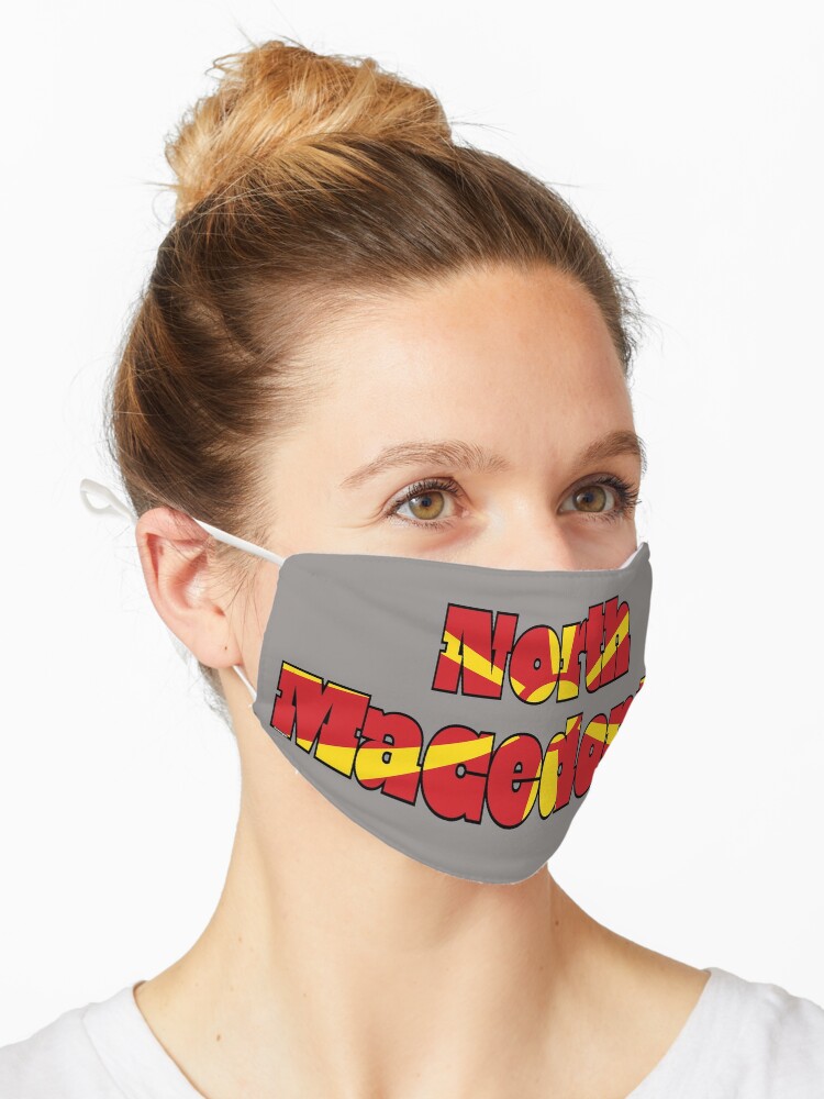 Masque Police De Macedoine Du Nord Avec Le Drapeau Macedonien Par Havocgirl Redbubble