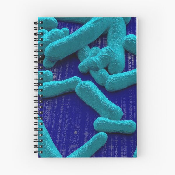 Item preview, Light blue bacteria on binary floor cybersecurity concept designed and sold by NerdySherds.