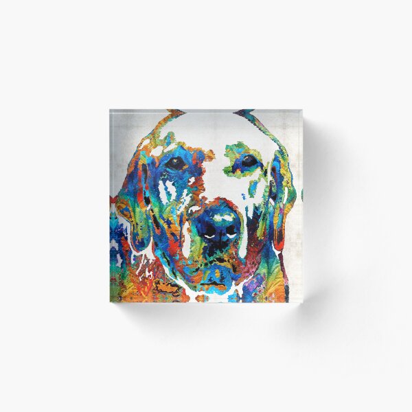 Labrador Retriever Art - Play With Me - By Sharon Cummings Acrylic Block