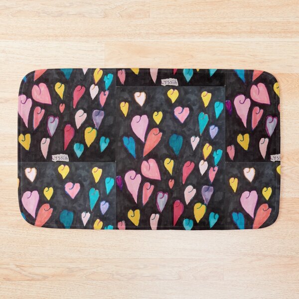 Item preview, Copy of Hearts in color on black background medium size designed and sold by ThereseLyssia.