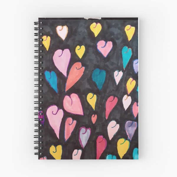 Item preview, Copy of Hearts in color on black background medium size designed and sold by ThereseLyssia.