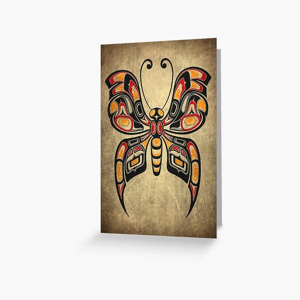 Item preview, Red, Yellow and Black Haida Spirit Butterfly designed and sold by JeffBartels.