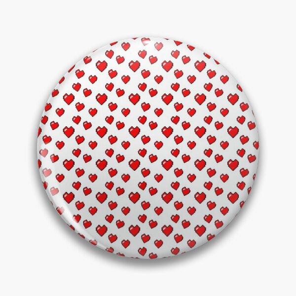 Item preview, Red pixel heart pattern designed and sold by NerdySherds.