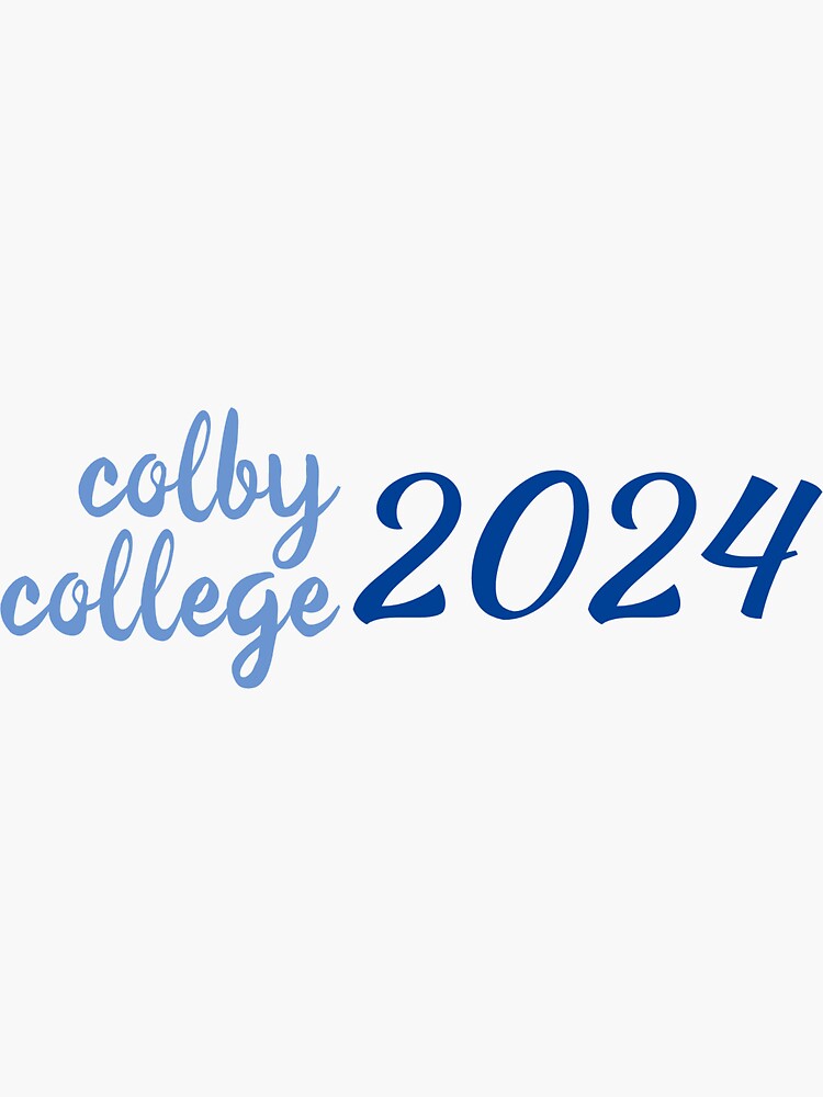 "Colby College 2024" Sticker for Sale by mayaf08 | Redbubble