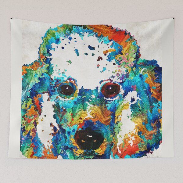 Item preview, Colorful Poodle Dog Art by Sharon Cummings designed and sold by Sharon Cummings Art.