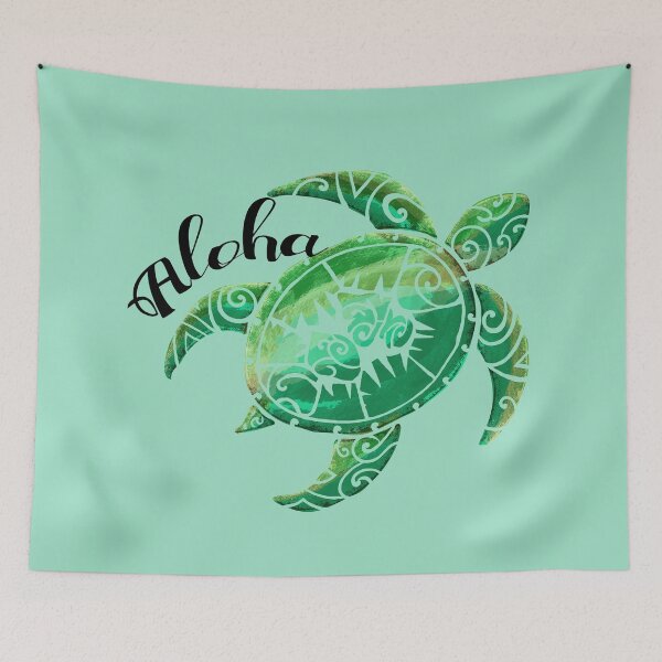 Item preview, VIntage Hawaiian Turtle Surfacing designed and sold by sunnthreads.
