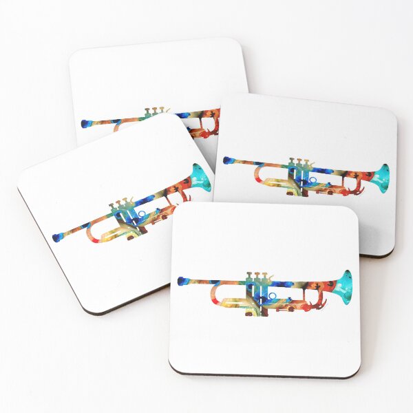 Item preview, Colorful Trumpet Art By Sharon Cummings designed and sold by Sharon Cummings Art.