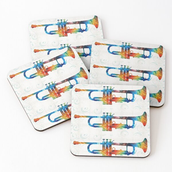 Item preview, Colorful Trumpet Art Color Fusion By Sharon Cummings  designed and sold by Sharon Cummings Art.