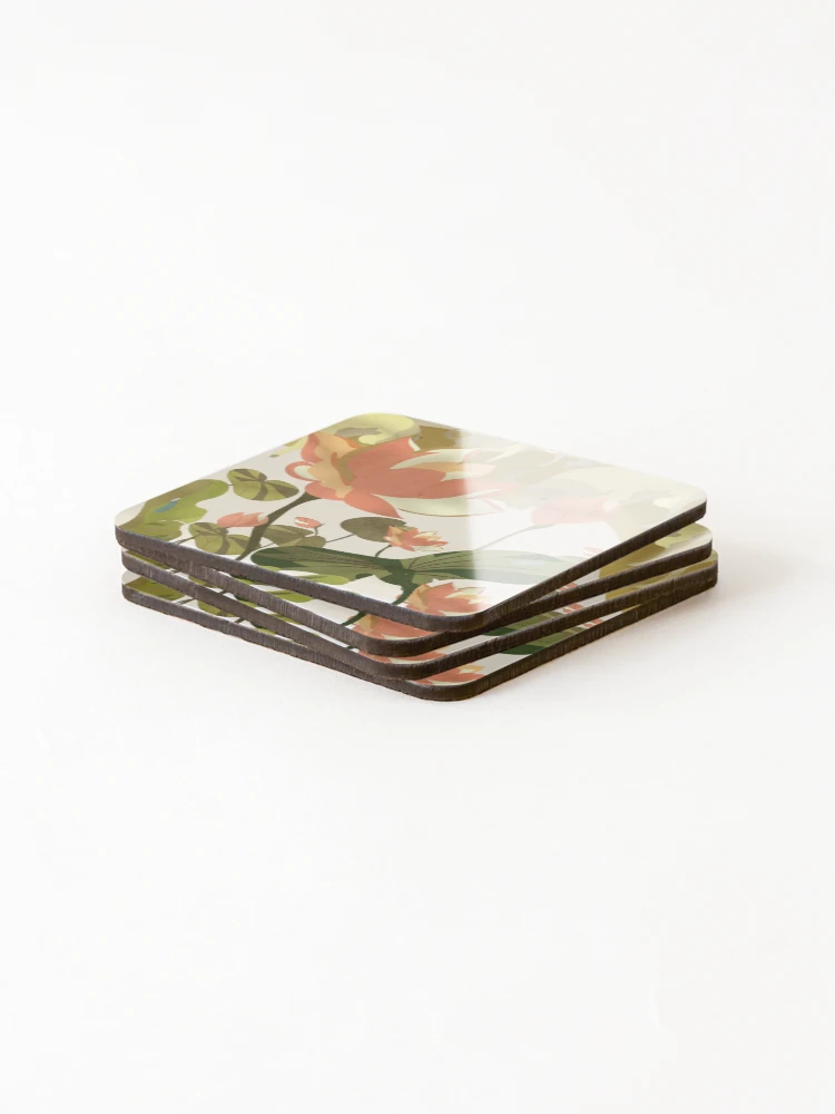 Thumbnail 4 of 5, Coasters (Set of 4), LOTUS AND COW designed and sold by Rococodesigns.
