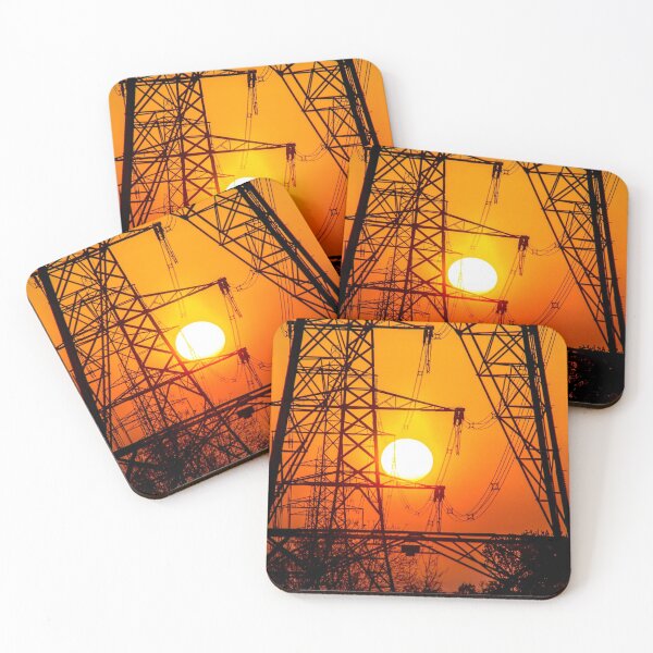 Item preview, #223 Pylon Sunset Silhouette at Kegworth designed and sold by phutball.