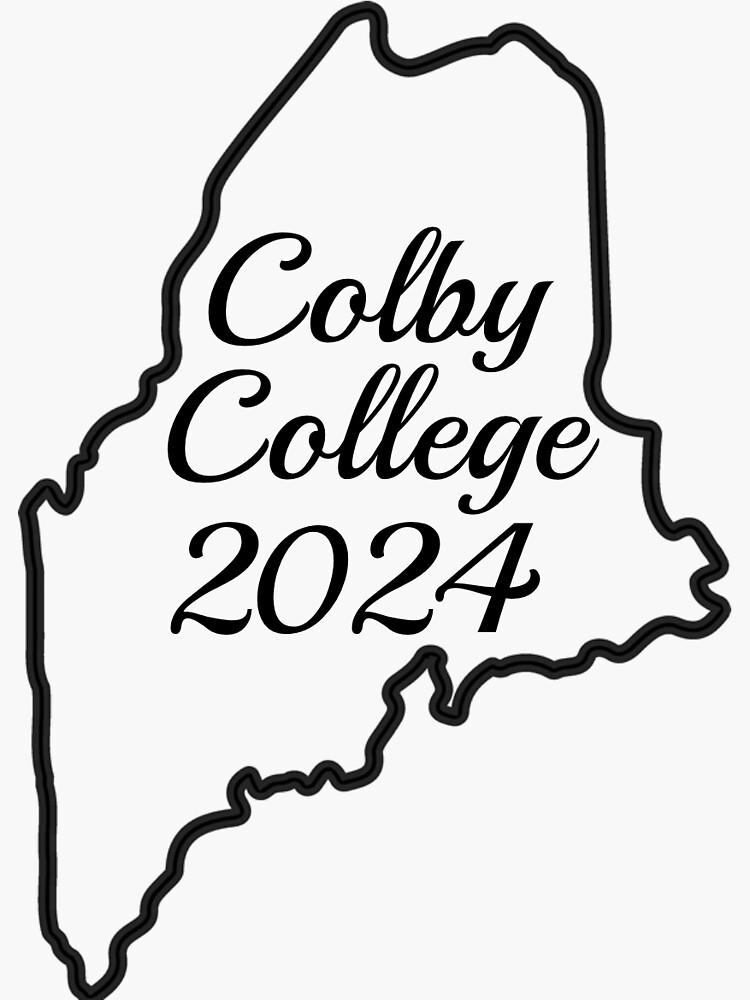 "Colby College 2024 Maine" Sticker for Sale by mayaf08 Redbubble