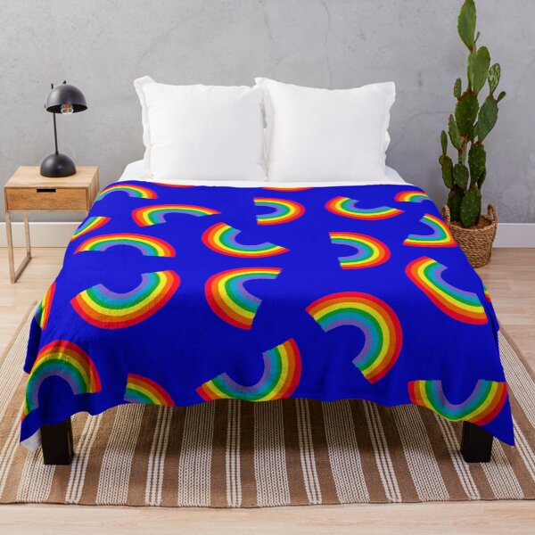 Vista previa del artículo con la obra «Arco iris en azul», diseñado y vendido por OneThreeSix.