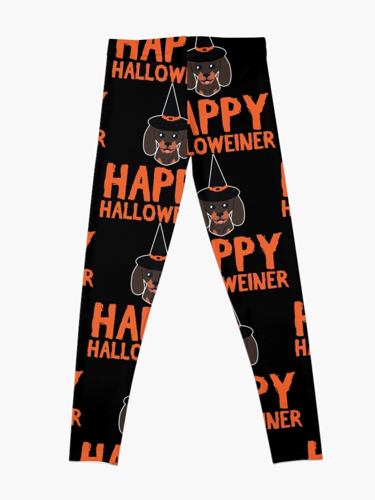 Alternate view of Happy Halloweiner Dachshund Pet Dog Halloween Gift Leggings