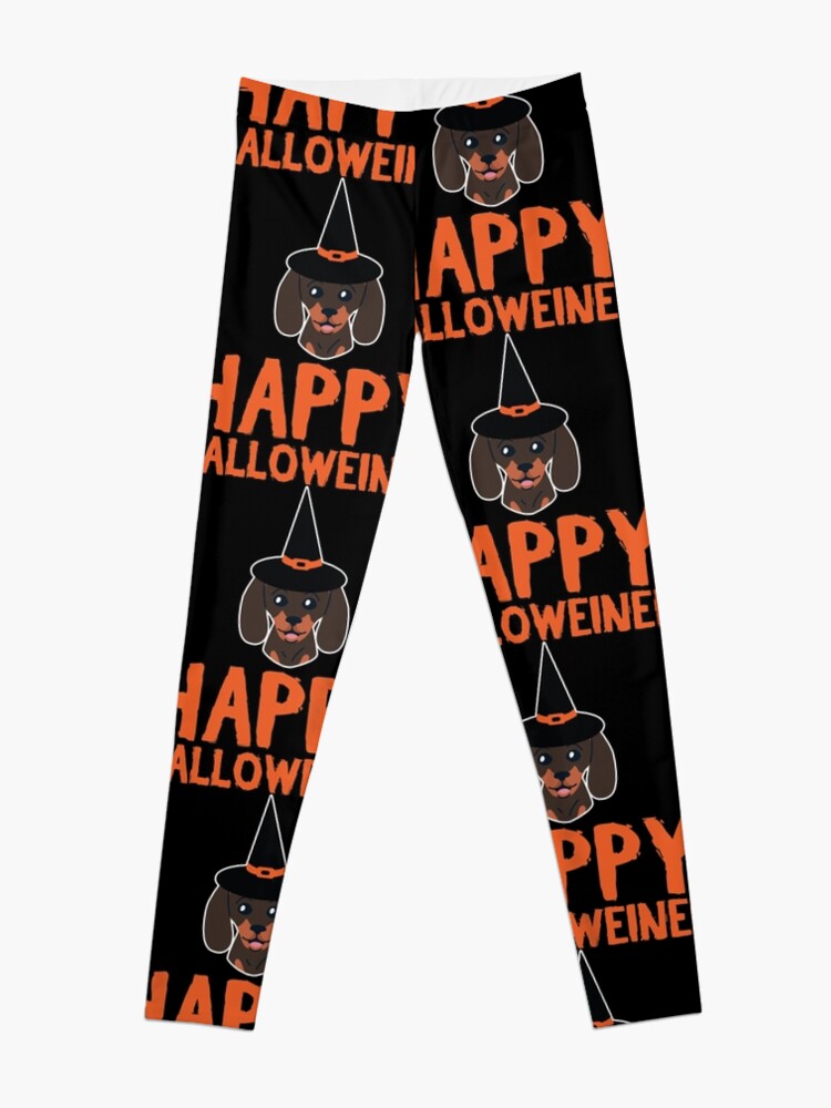 Alternate view of Happy Halloweiner Dachshund Pet Dog Halloween Gift Leggings