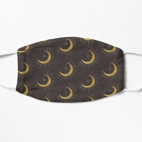 Gold Moon Star Flat Mask