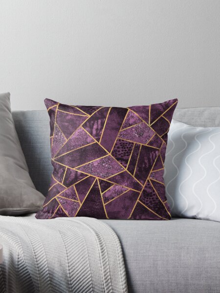 Purple and gold cushions hotsell