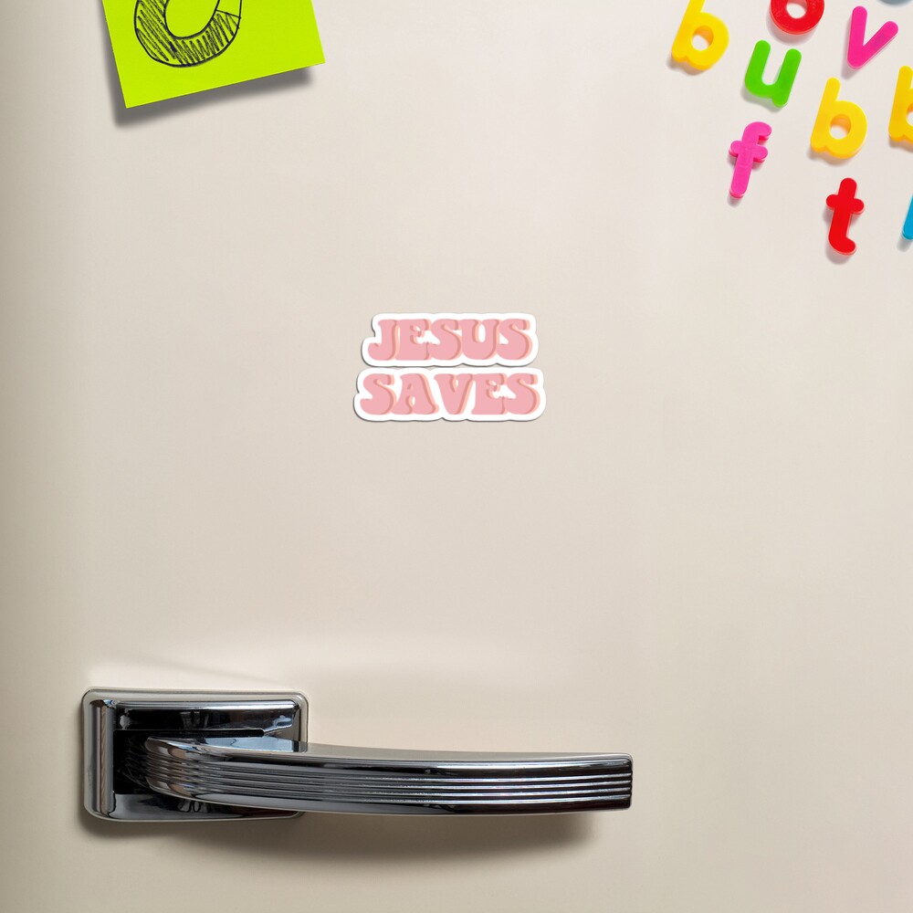 Jesus Saves Sticker for Sale by graceupongracee