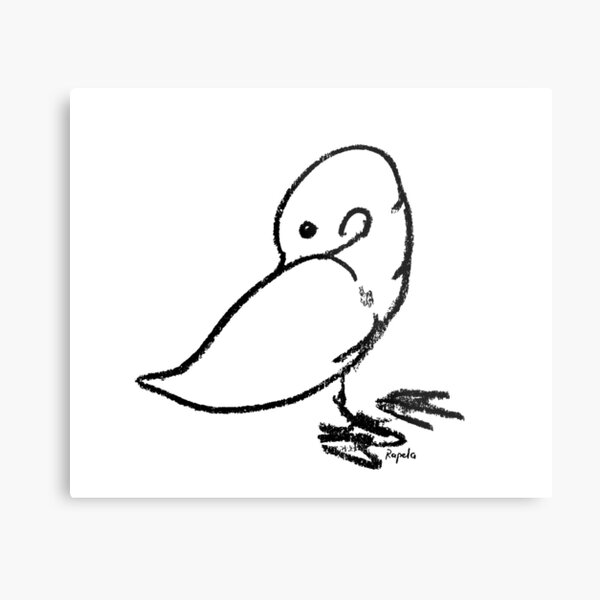Duck scratching Metal Print