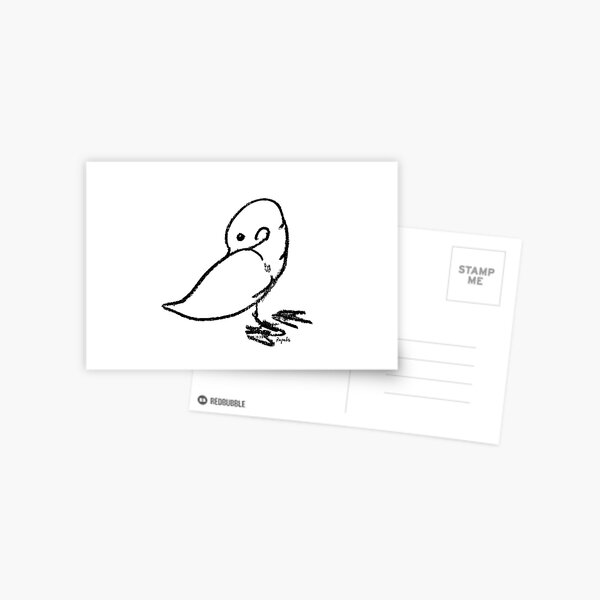 Ente kratzen Postkarte