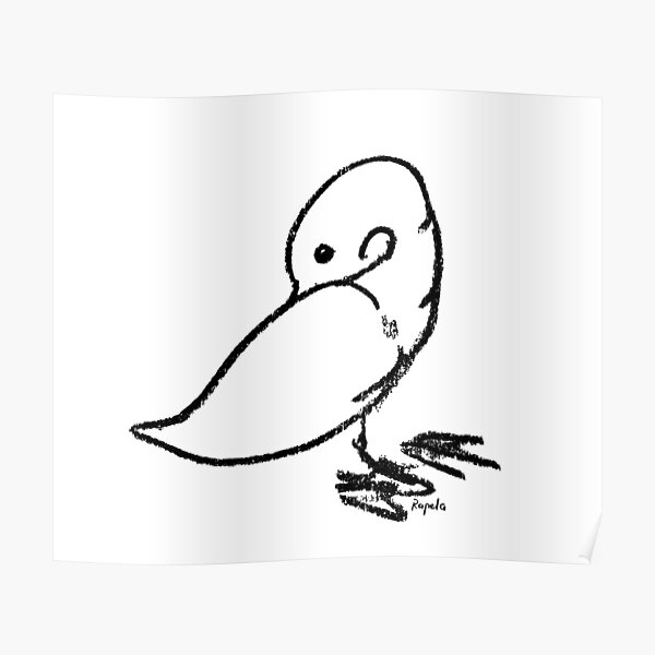 Duck scratching Poster
