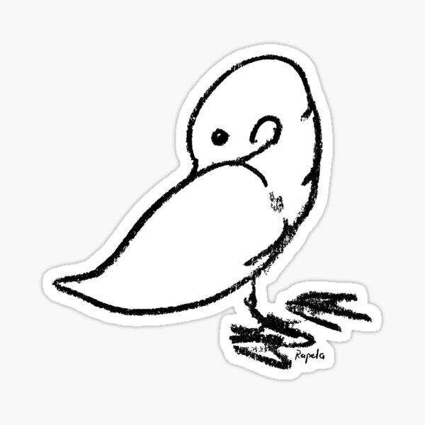 Duck scratching Sticker