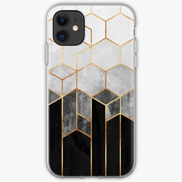Charcoal Hexagons iPhone Soft Case