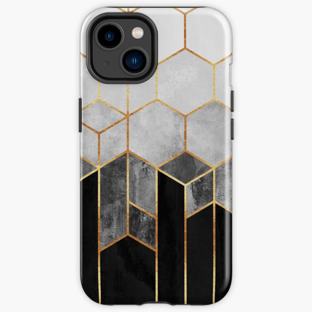 Charcoal Hexagons iPhone Case