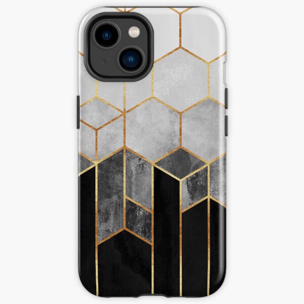 Charcoal Hexagons iPhone Tough Case