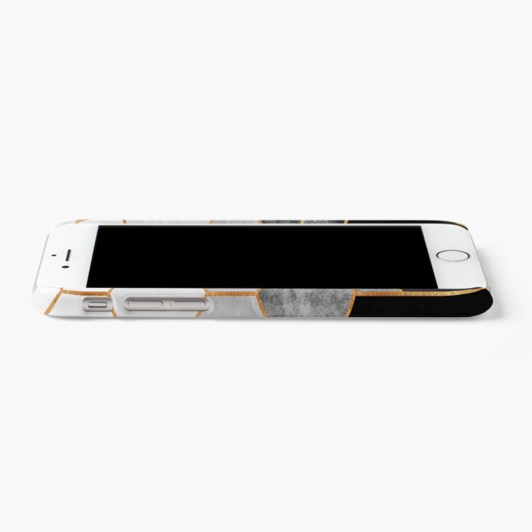 Alternate view of Charcoal Hexagons iPhone Case & Cover