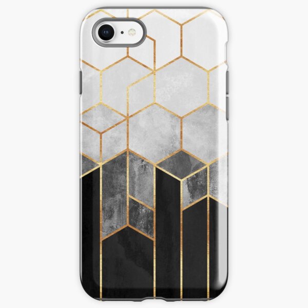 Charcoal Hexagons iPhone Tough Case