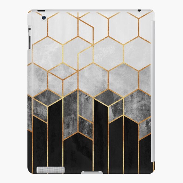 Charcoal Hexagons iPad Snap Case