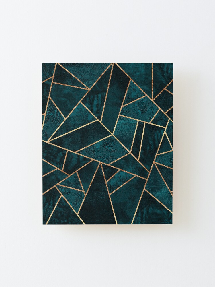 Alternate view of Deep Teal Stone Mounted Print