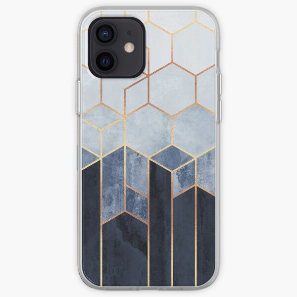 Soft Blue Hexagons iPhone Soft Case