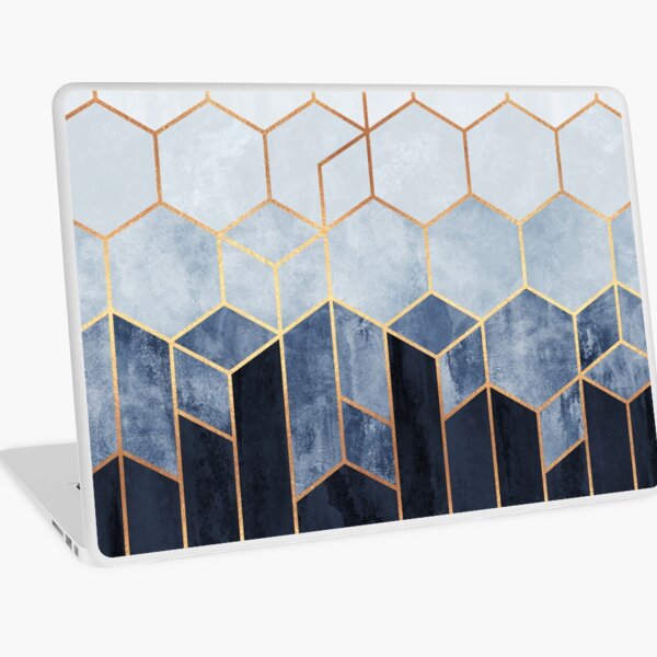 Soft Blue Hexagons Laptop Skin