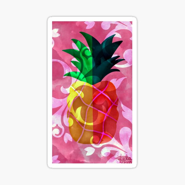 Pineapple Background Sticker