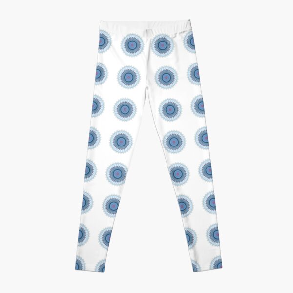 Blue Gray Lace Doiley Leggings