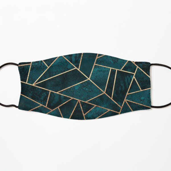 Deep Teal Stone Kids Mask