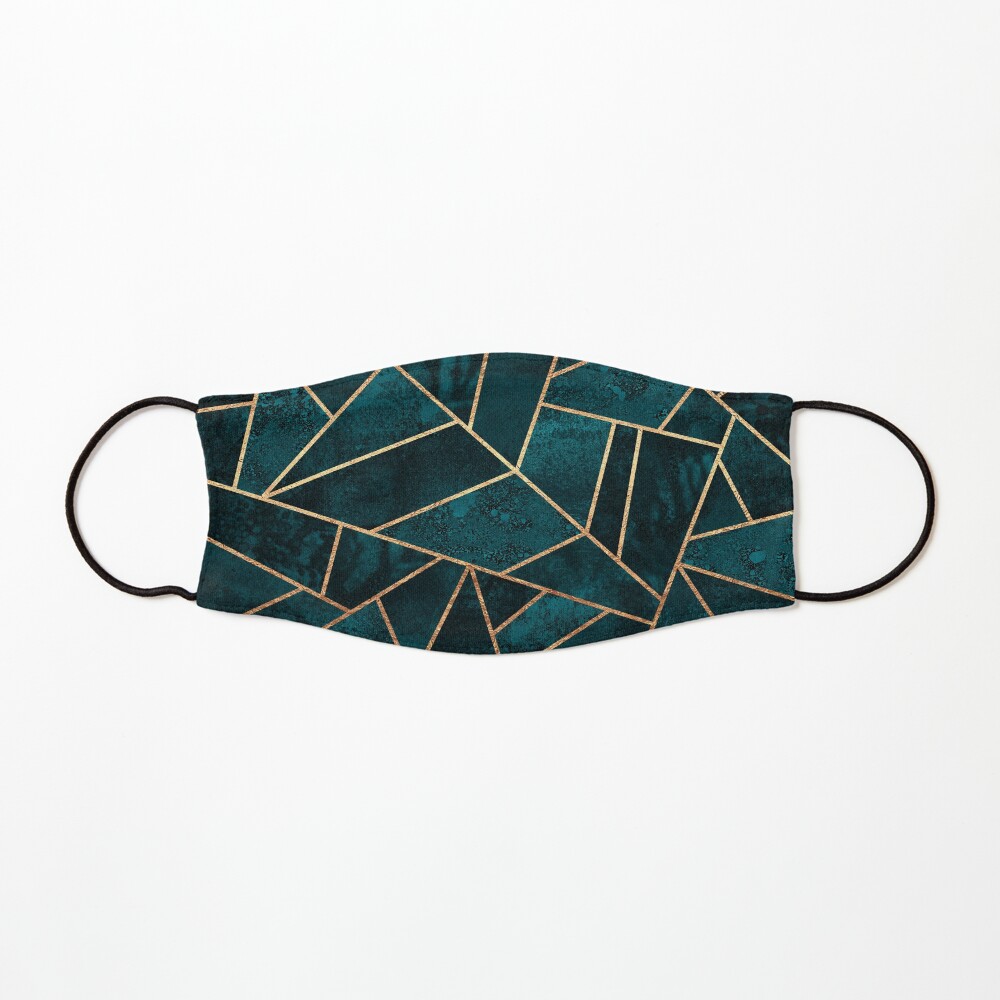 Deep Teal Stone Mask
