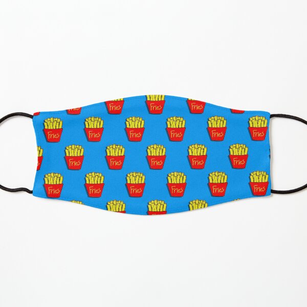 french fries on blue Kids Mask