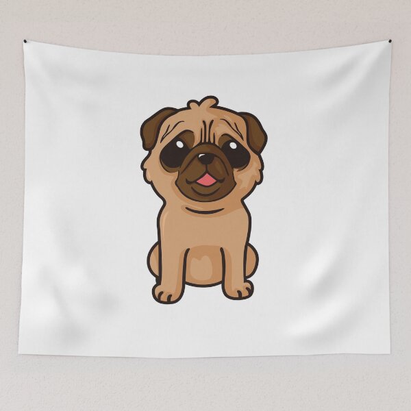Item preview, Cute laughing pug dog puppy designed and sold by katastrophal.